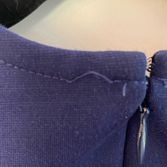 Polo Ralph Lauren Navy Blue Cold Shoulder short sleeve flare bottom dress size 7 - Picture 12 of 13